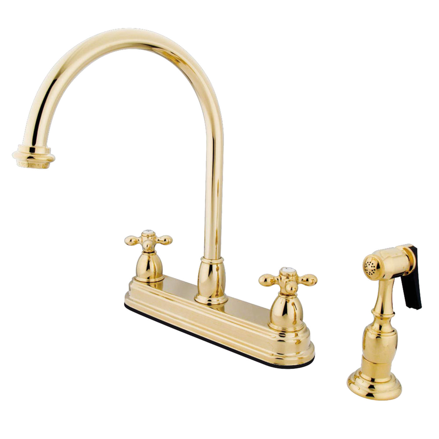 Elements of Design EB3752AXBS Centerset Kitchen Faucet, Polished Brass