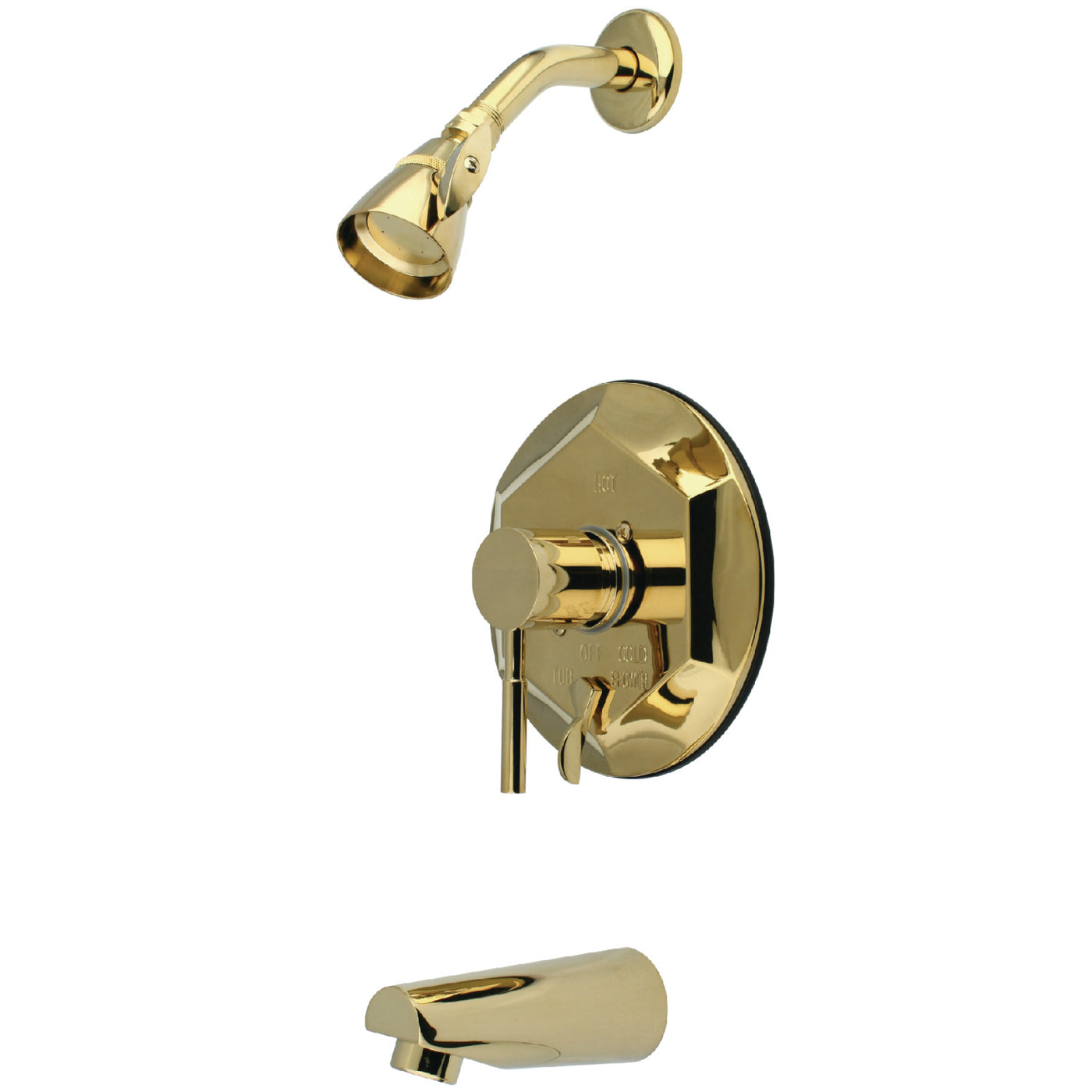 Elements of Design EB46320DL Single-Handle Pressure Balanced Tub and Shower Faucet, Polished Brass