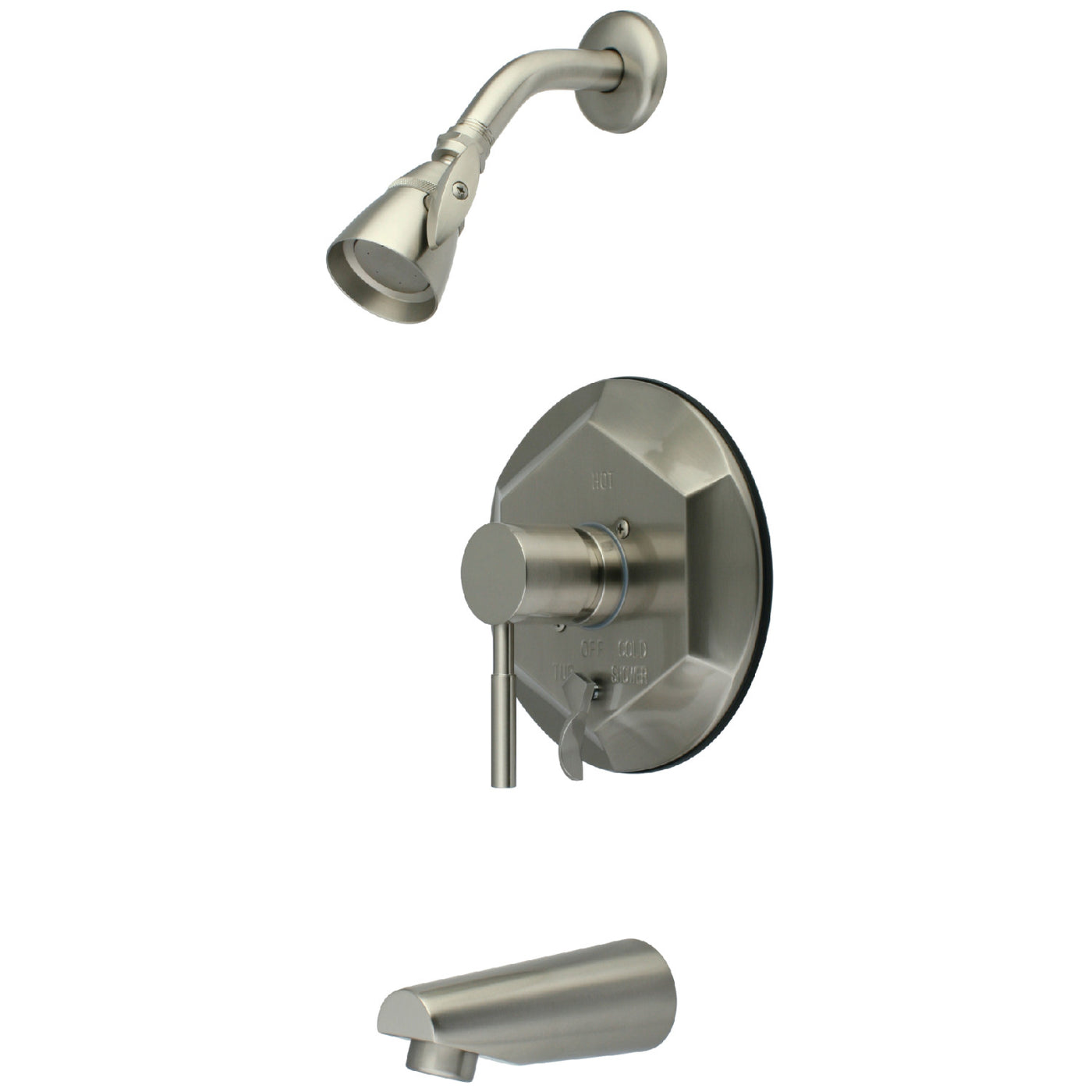 Elements of Design EB46380DL Tub and Shower Faucet, Brushed Nickel