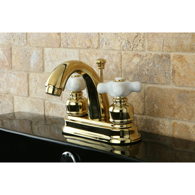 Elements of Design EB5612PX 4-Inch Centerset Bathroom Faucet, Polished Brass