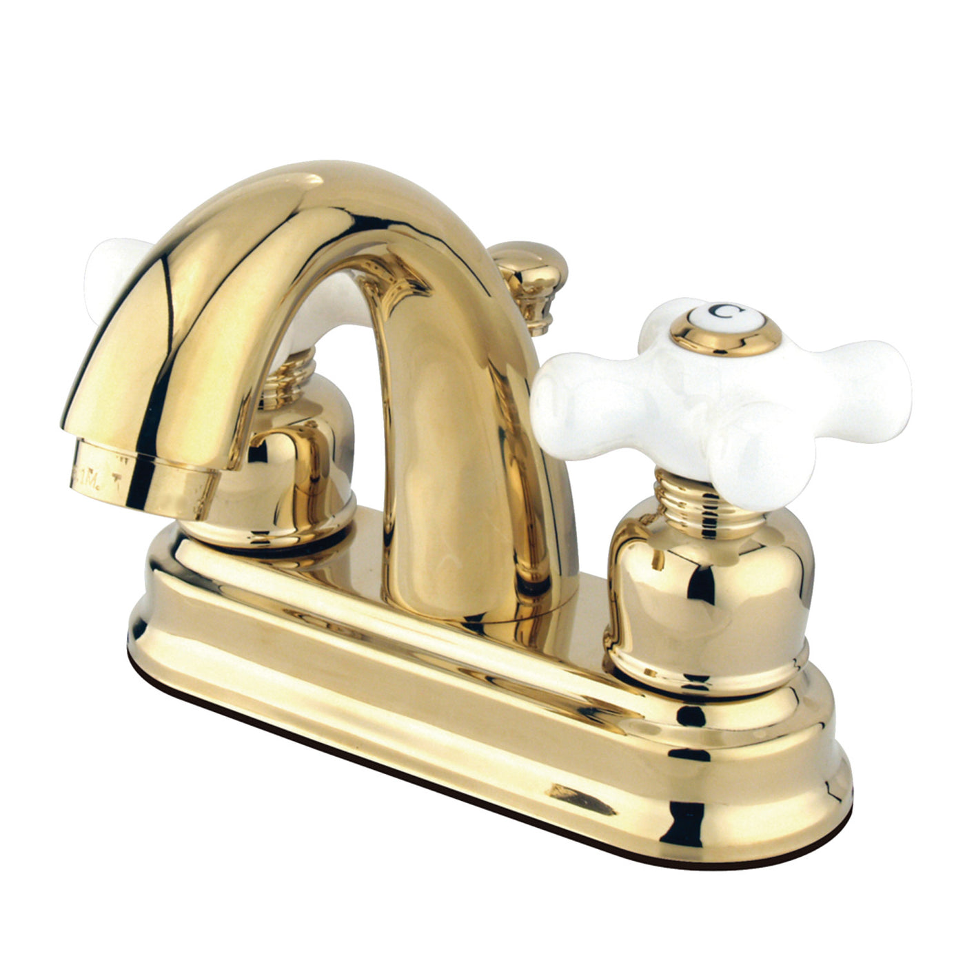 Elements of Design EB5612PX 4-Inch Centerset Bathroom Faucet, Polished Brass