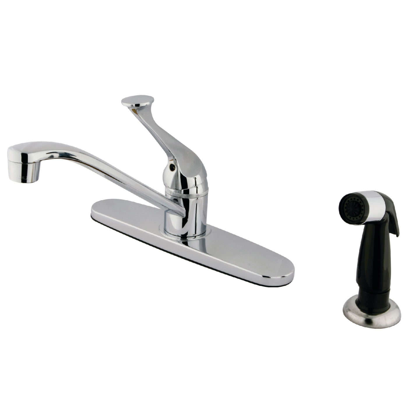 Elements of Design EB572 Single-Handle 8" Centerset Kitchen Faucet with Side Sprayer, Polished Chrome