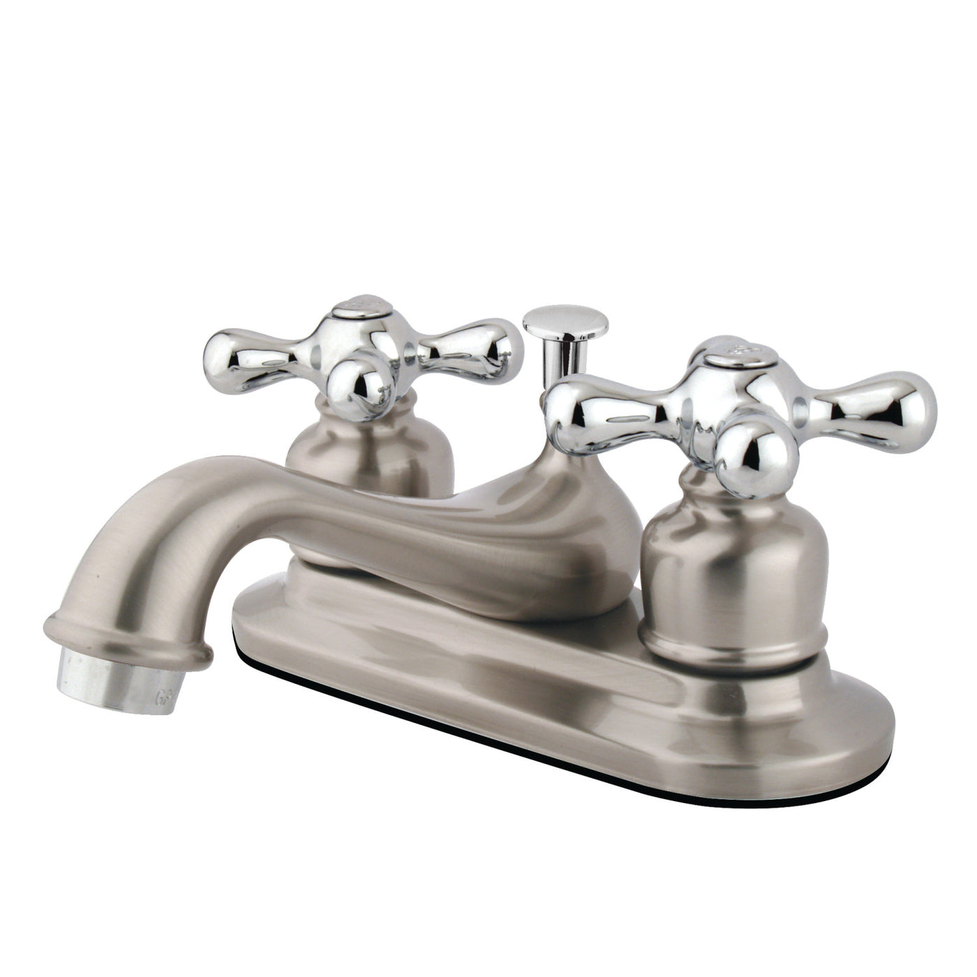 Elements of Design EB607AX 4-Inch Centerset Bathroom Faucet, Brushed Nickel/Polished Chrome
