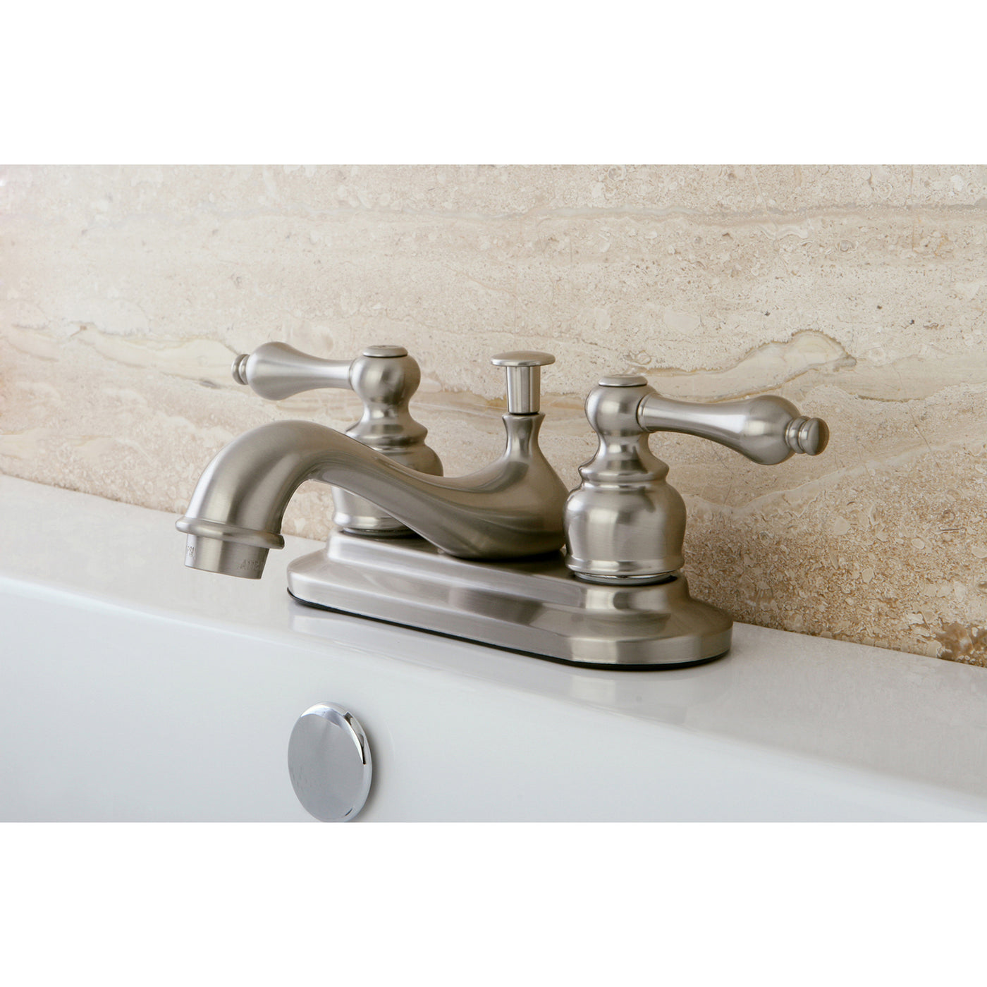Elements of Design EB608AL 4-Inch Centerset Bathroom Faucet, Brushed Nickel
