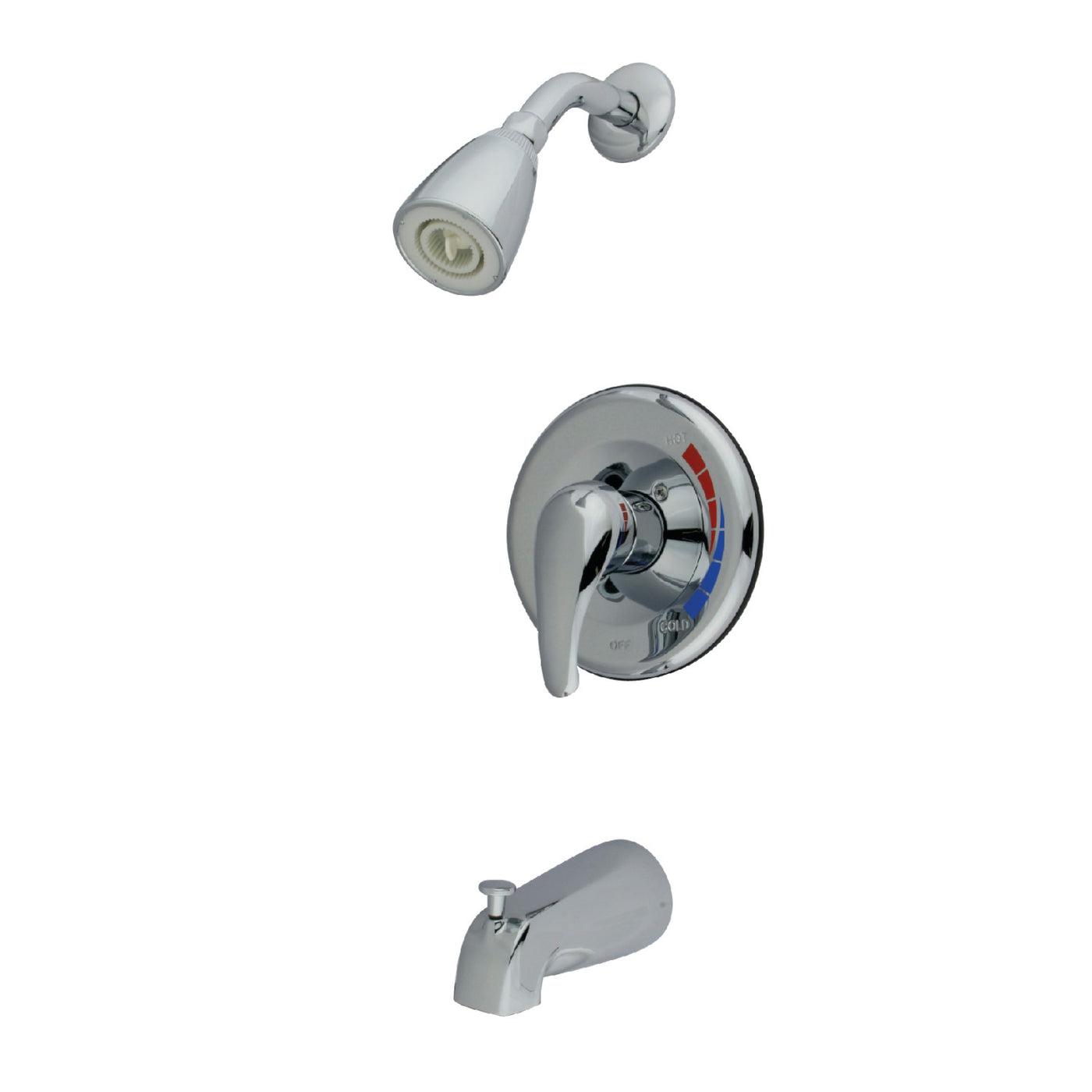 Elements of Design EB651 Single-Handle Pressure Balanced Tub and Shower Faucet, Polished Chrome
