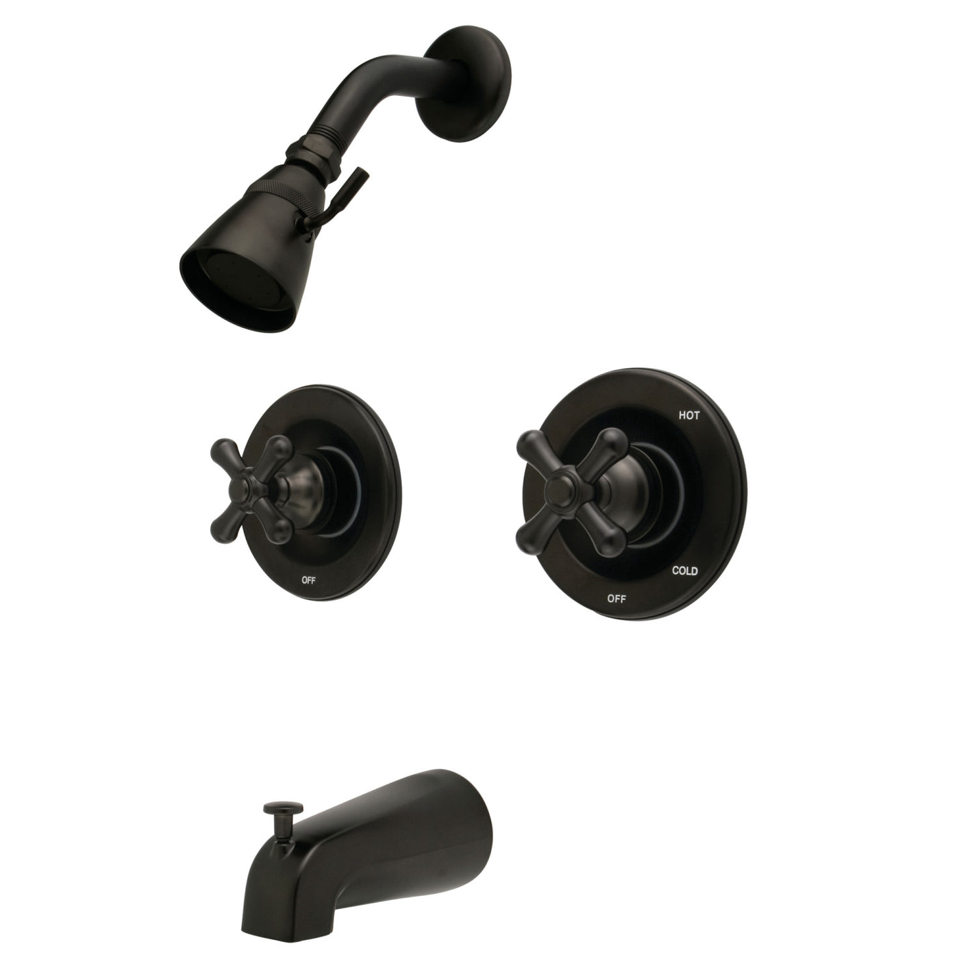 Elements of Design EB665AX Pressure Balanced Two-Handle Tub and Shower Faucet, Oil Rubbed Bronze