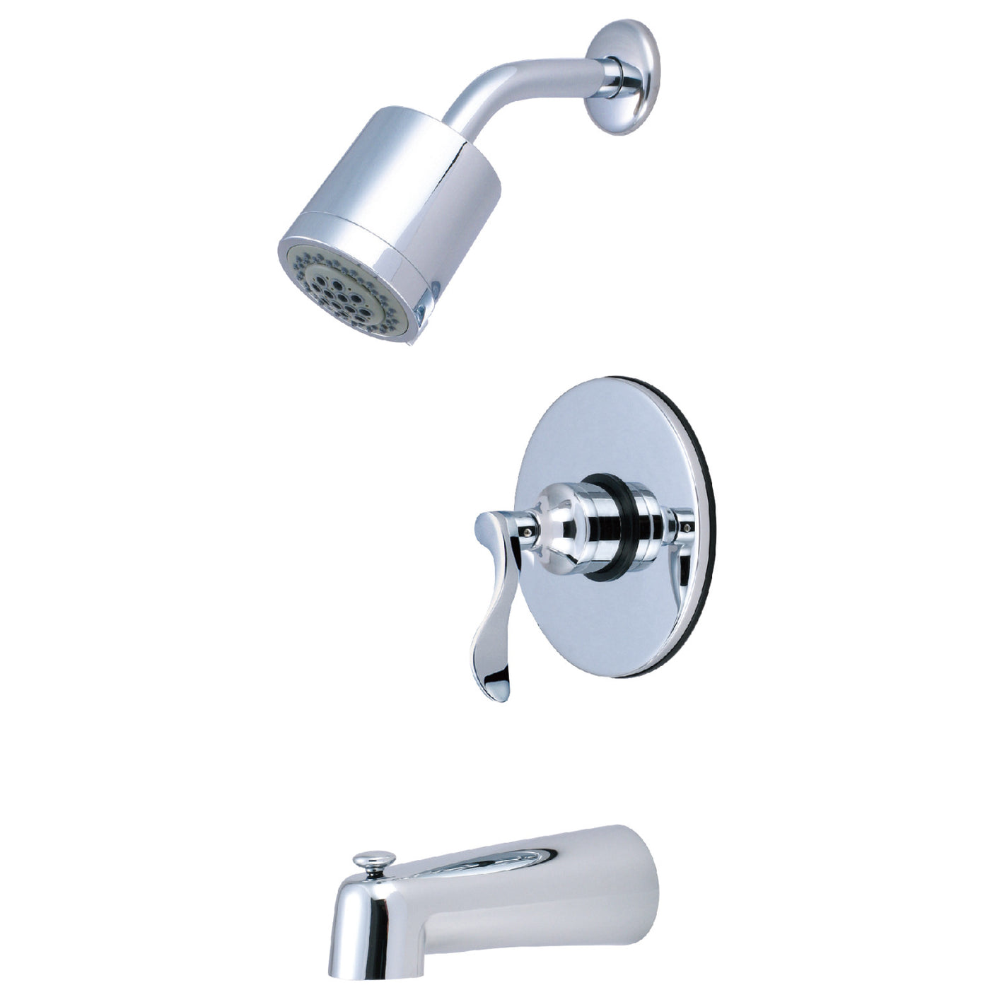 Elements of Design EB6691DFL Single-Handle Pressure Balanced Tub and Shower Faucet, Polished Chrome