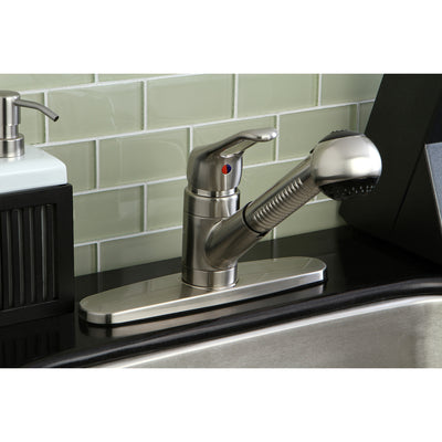 Elements of Design EB708SP Single-Handle Pull-Out Kitchen Faucet, Brushed Nickel