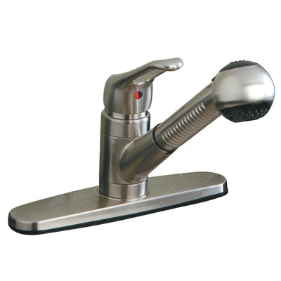 Elements of Design EB708SP Single-Handle Pull-Out Kitchen Faucet, Brushed Nickel