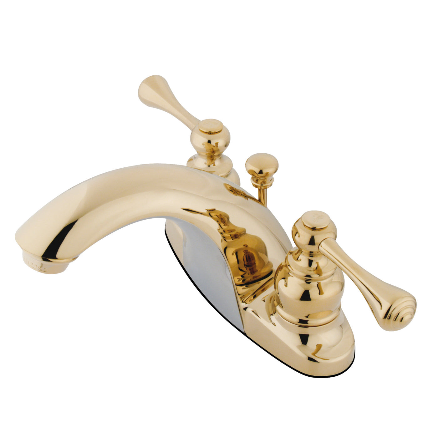 Elements of Design EB7642BL 4-Inch Centerset Bathroom Faucet, Polished Brass