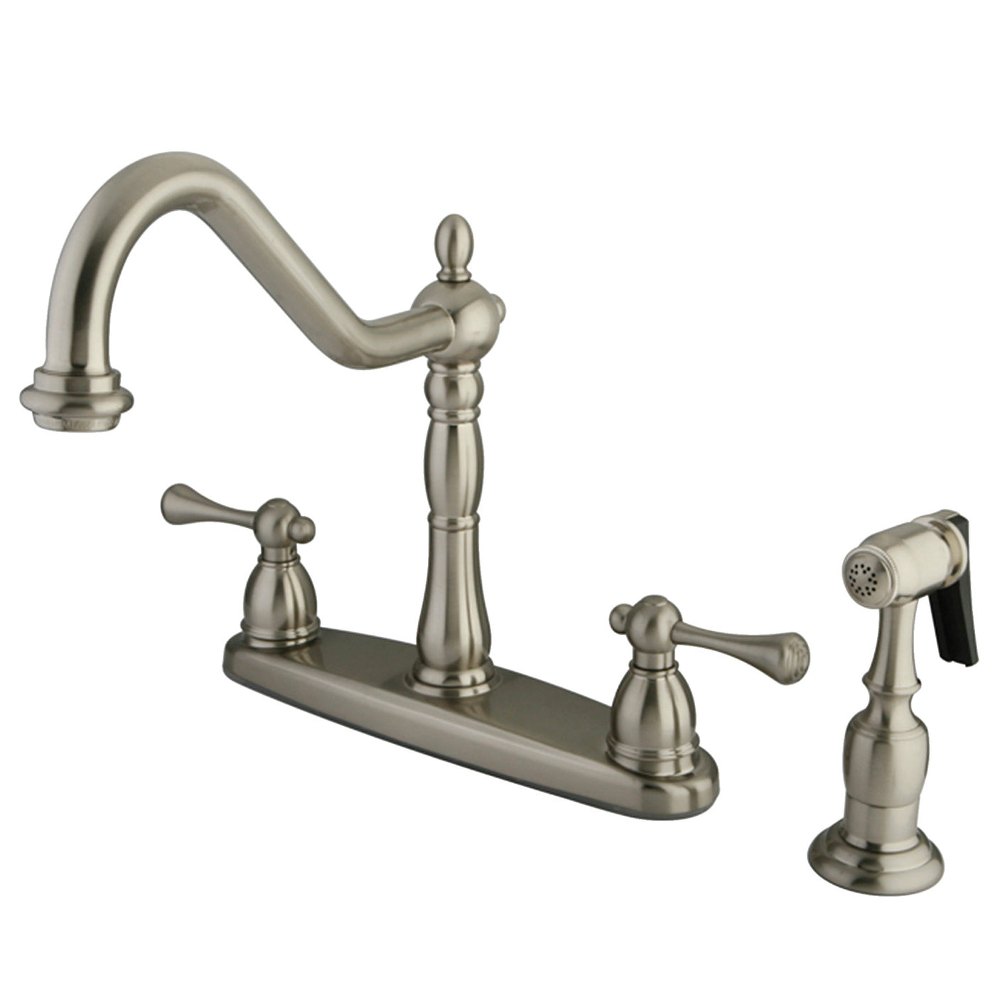 Elements of Design EB7758BLBS Centerset Kitchen Faucet, Brushed Nickel