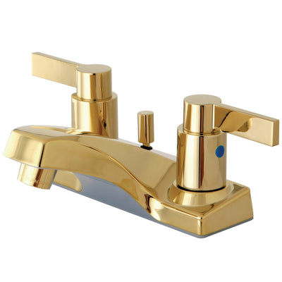 Elements of Design EB8102NDL 4-Inch Centerset Bathroom Faucet with Retail Pop-Up, Polished Brass