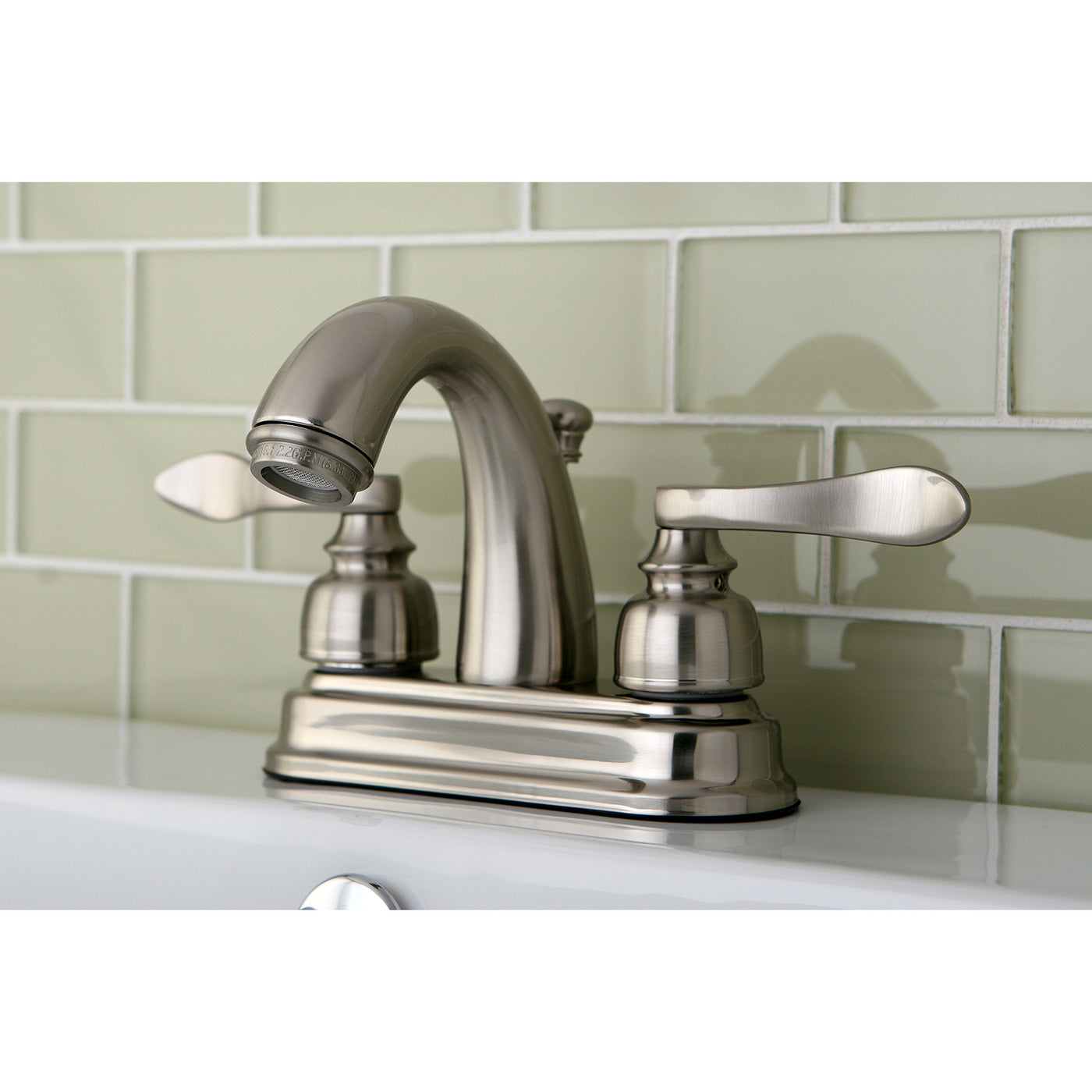 Elements of Design EB8618NFL 4-Inch Centerset Bathroom Faucet with Retail Pop-Up, Brushed Nickel