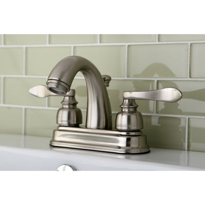 Elements of Design EB8618NFL 4-Inch Centerset Bathroom Faucet with Retail Pop-Up, Brushed Nickel