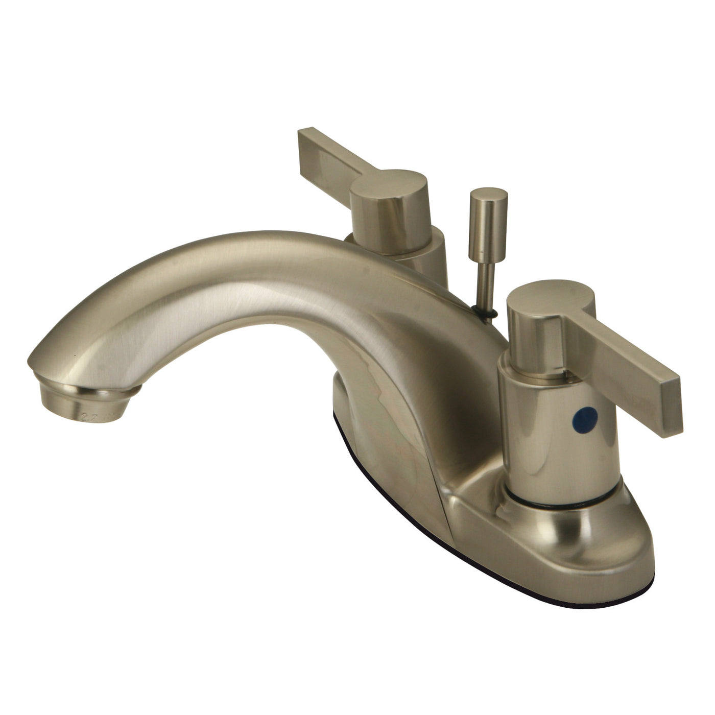 Elements of Design EB8648NDL 4-Inch Centerset Bathroom Faucet with Retail Pop-Up, Brushed Nickel