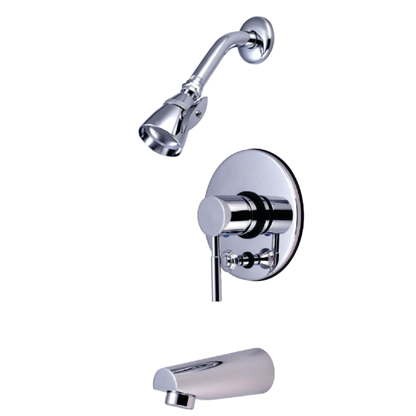 Elements of Design EB86910DL Tub and Shower Faucet with Diverter, Polished Chrome