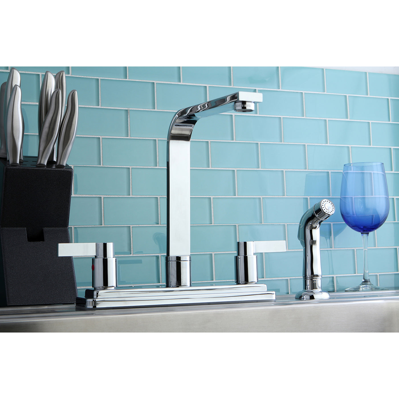 Elements of Design EB8791NDLSP Centerset Kitchen Faucet, Polished Chrome