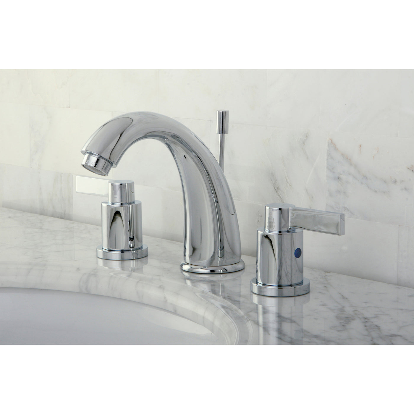 Elements of Design EB8981NDL Widespread Bathroom Faucet with Retail Pop-Up, Polished Chrome