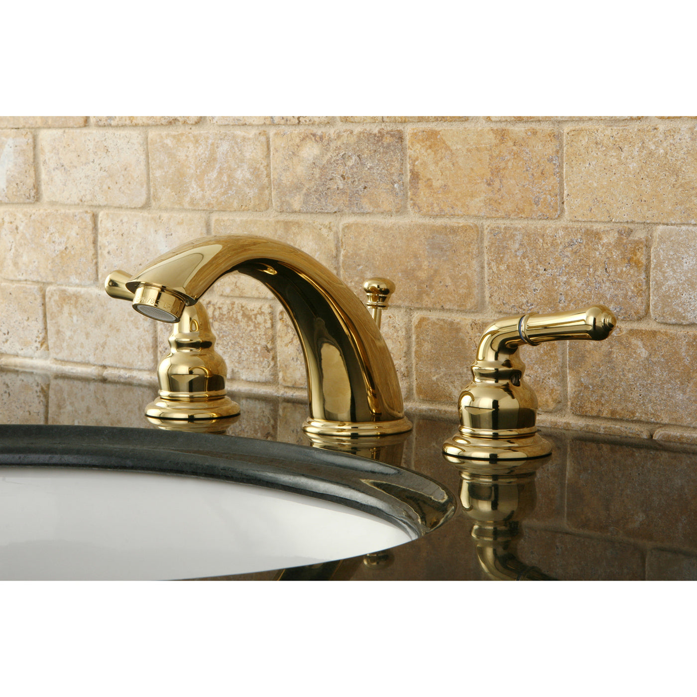 Elements of Design EB962 Widespread Bathroom Faucet with Retail Pop-Up, Polished Brass