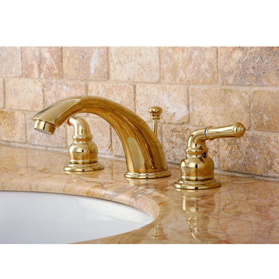 Elements of Design EB962 Widespread Bathroom Faucet with Retail Pop-Up, Polished Brass
