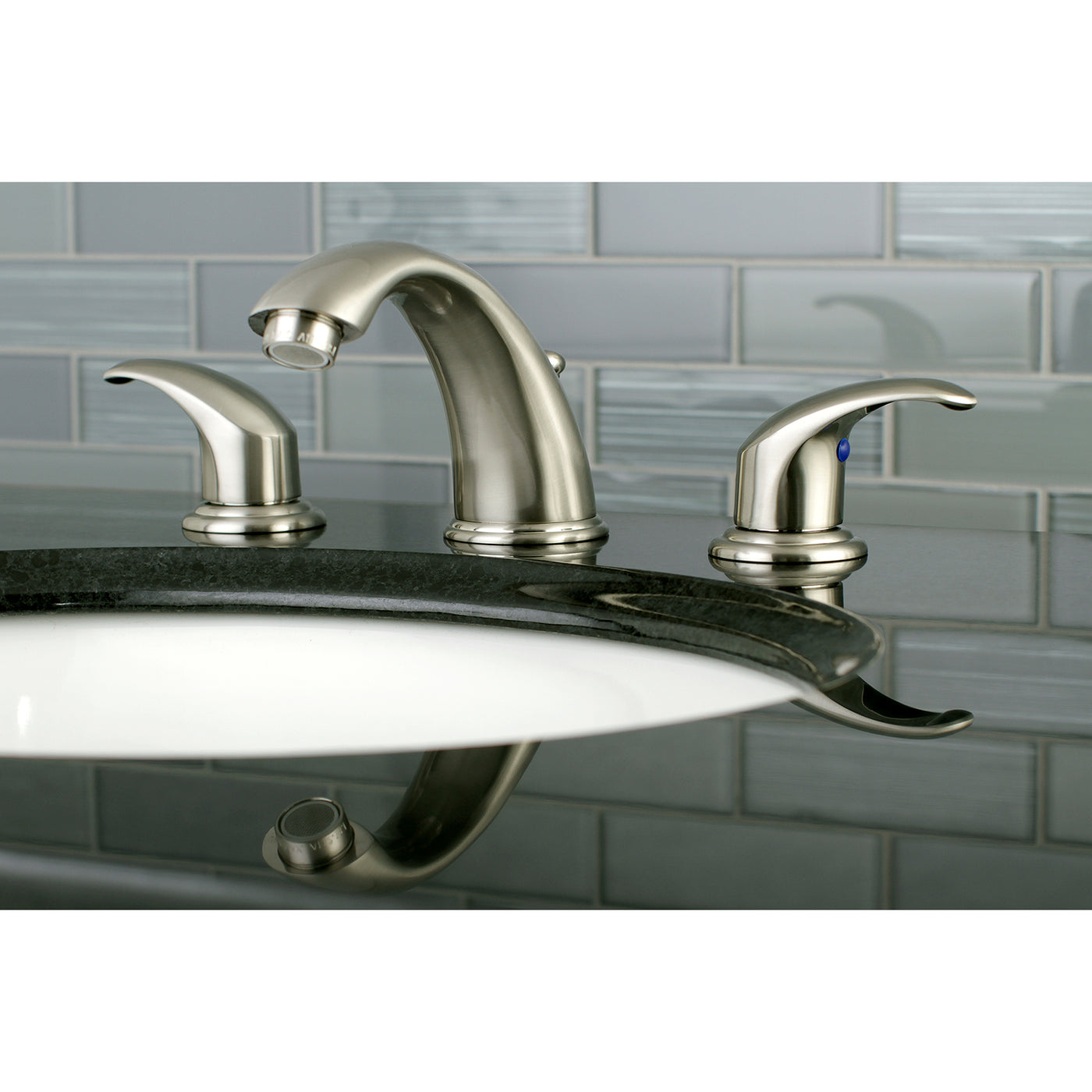 Elements of Design EB968LL Widespread Bathroom Faucet with Retail Pop-Up, Brushed Nickel