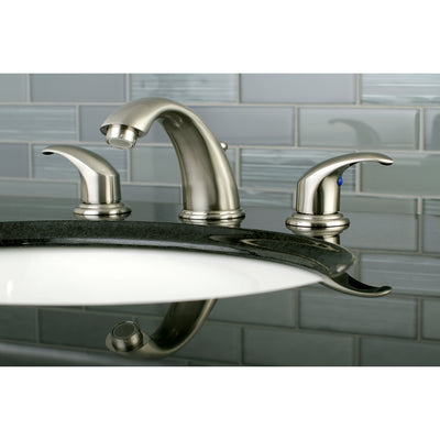 Elements of Design EB968LL Widespread Bathroom Faucet with Retail Pop-Up, Brushed Nickel