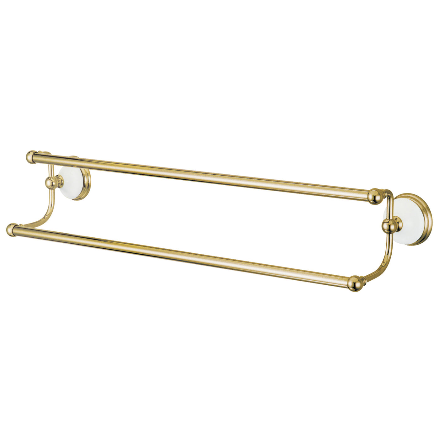Elements of Design EBA1113PB 24-Inch Dual Towel Bar, Polished Brass