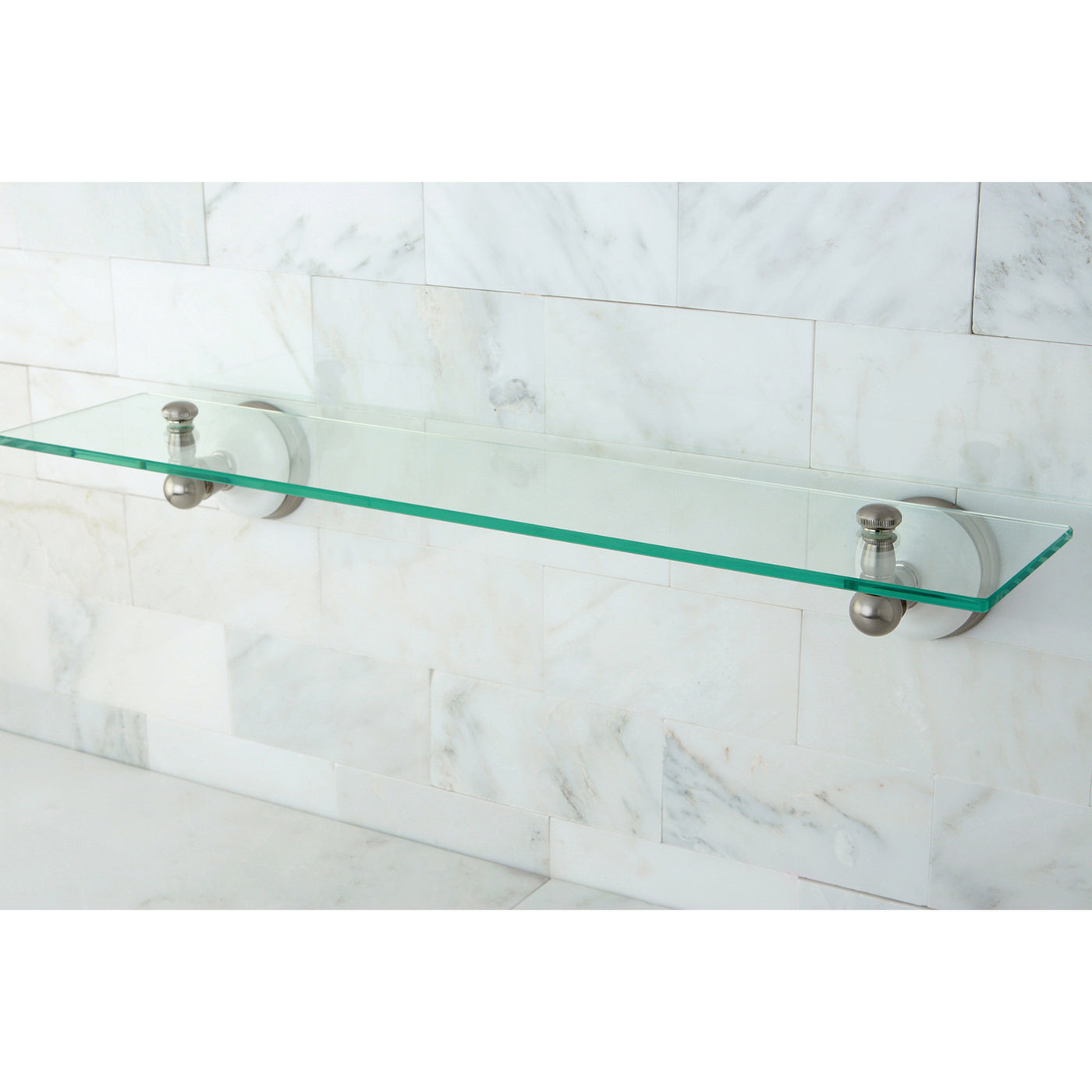 Elements of Design EBA1119SN Glass Shelf, Brushed Nickel