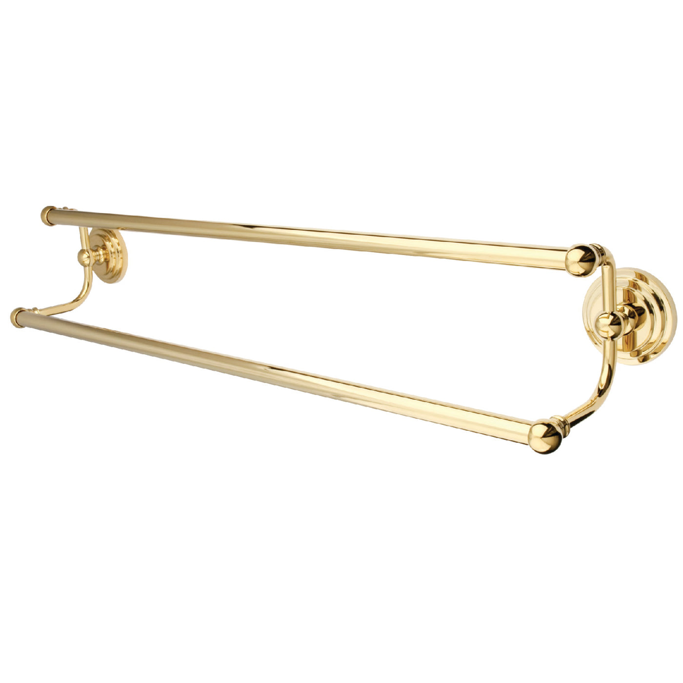 Elements of Design EBA2713PB 24-Inch Dual Towel Bar, Polished Brass