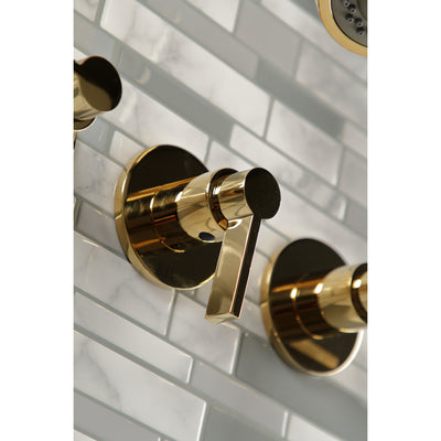 Elements of Design EBX8132NDL Three-Handle Tub and Shower Faucet, Polished Brass