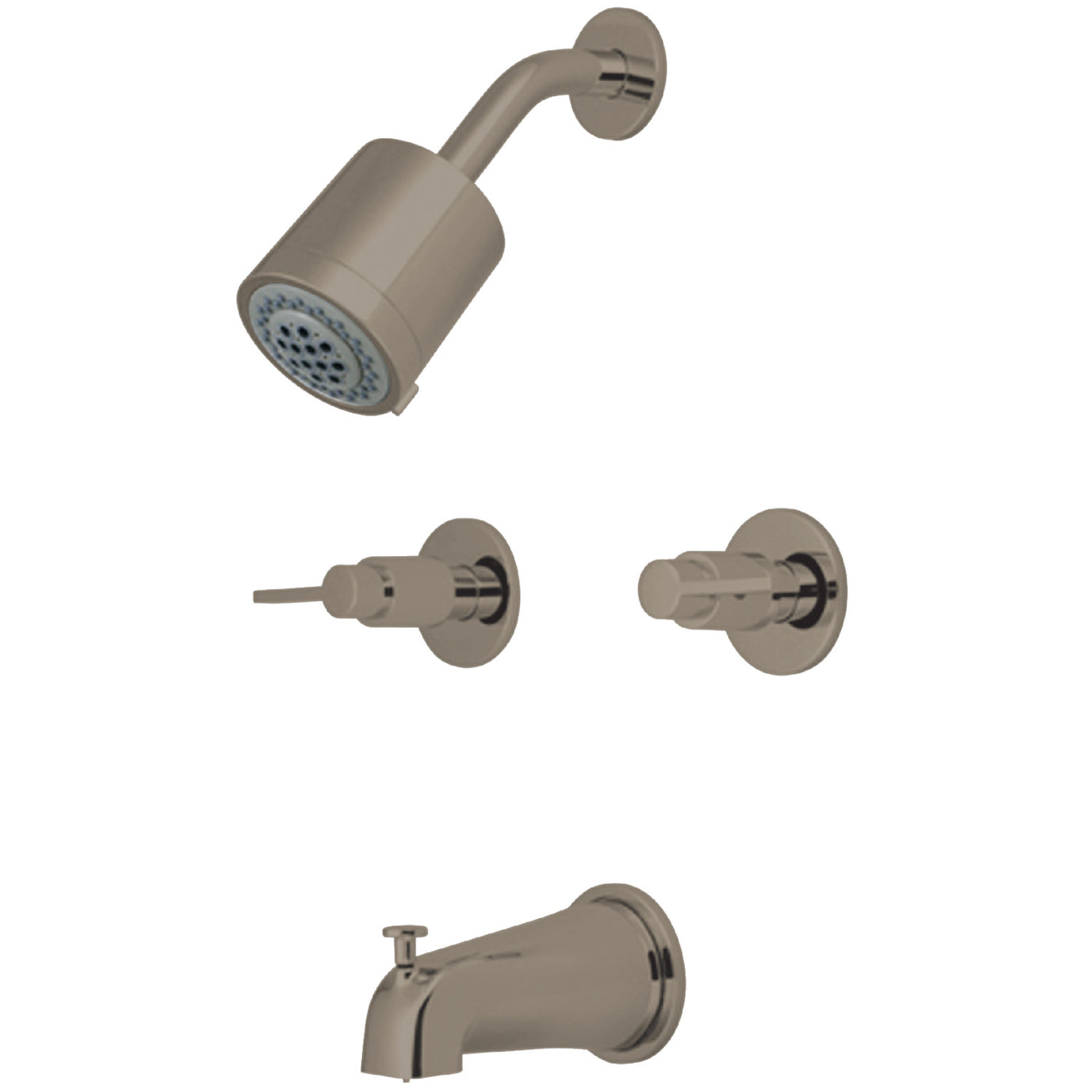 Elements of Design EBX8148NDL Two-Handle Tub and Shower Faucet, Brushed Nickel