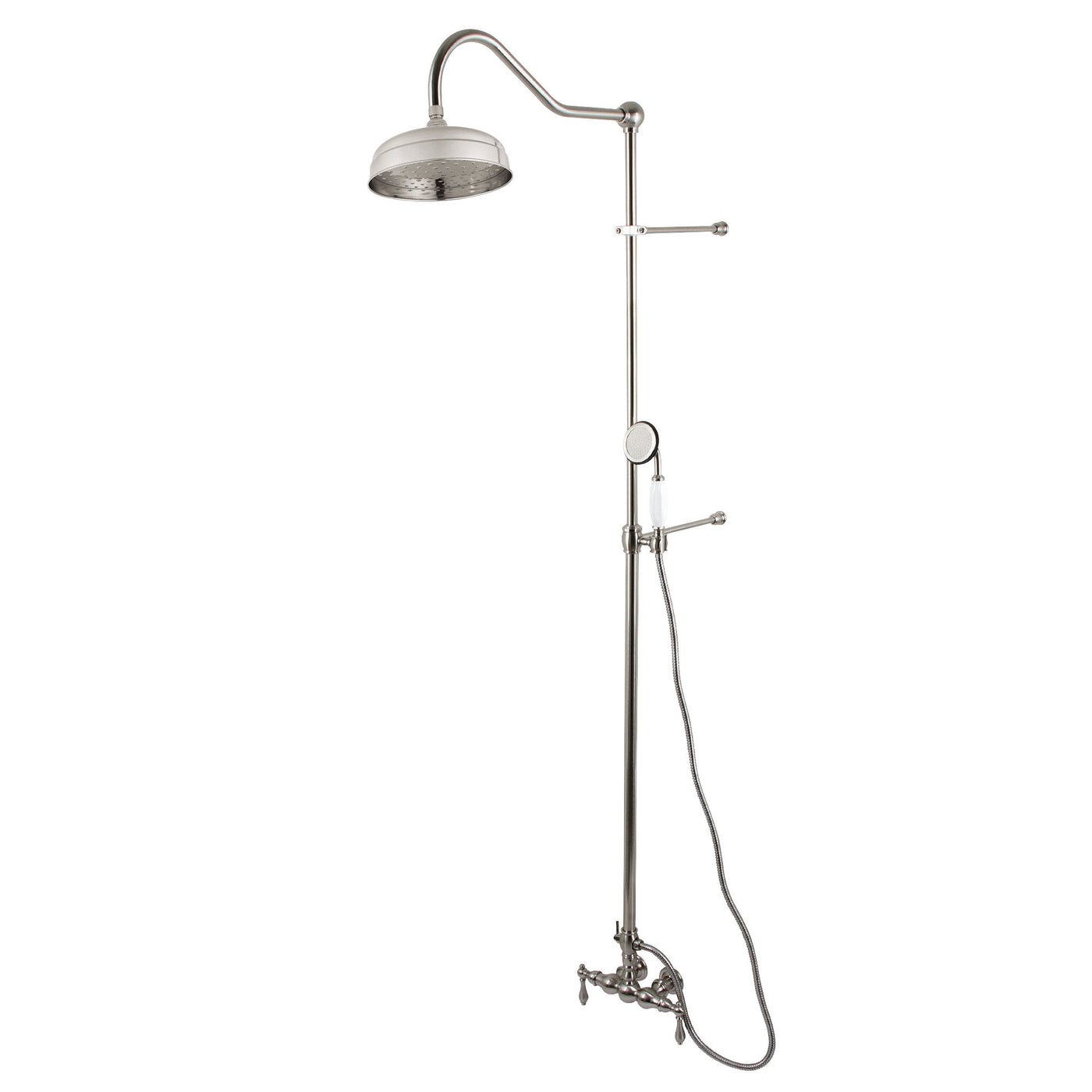 Elements of Design EDK6178 Wall Mount Rain Drop Shower System, Brushed Nickel