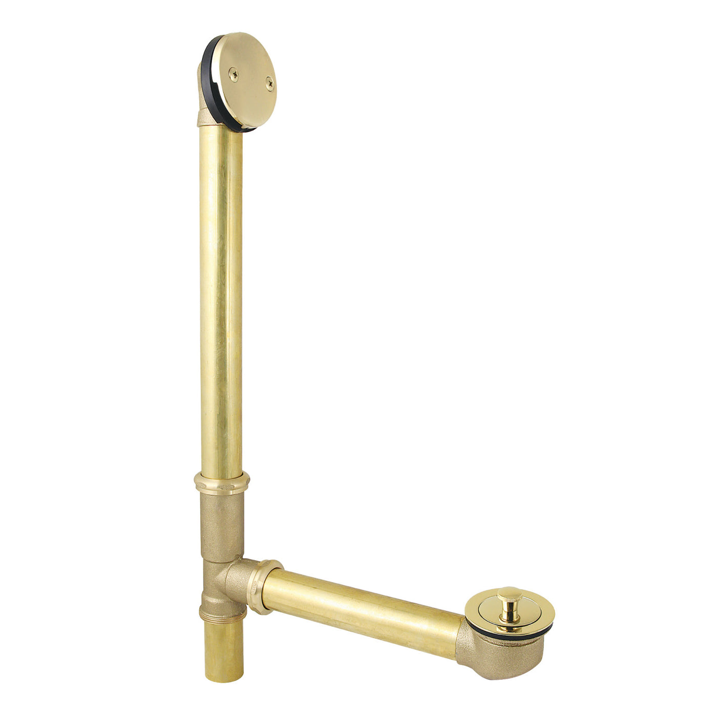Elements of Design EDLL3162 21-Inch Lift and Lock Tub Waste and Overflow, 20 Gauge, Polished Brass