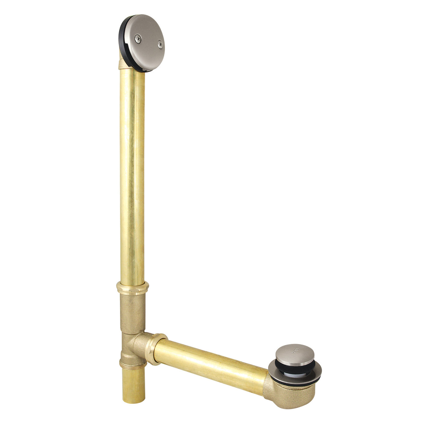 Elements of Design EDTT2208 25-Inch Tip-Toe Tub Waste and Overflow, 20 Gauge, Brushed Nickel