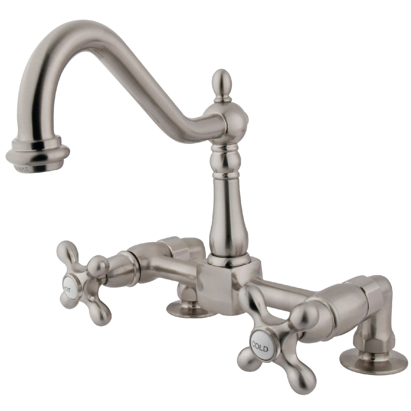 Elements of Design ES1148AX Bridge Kitchen Faucet, Brushed Nickel
