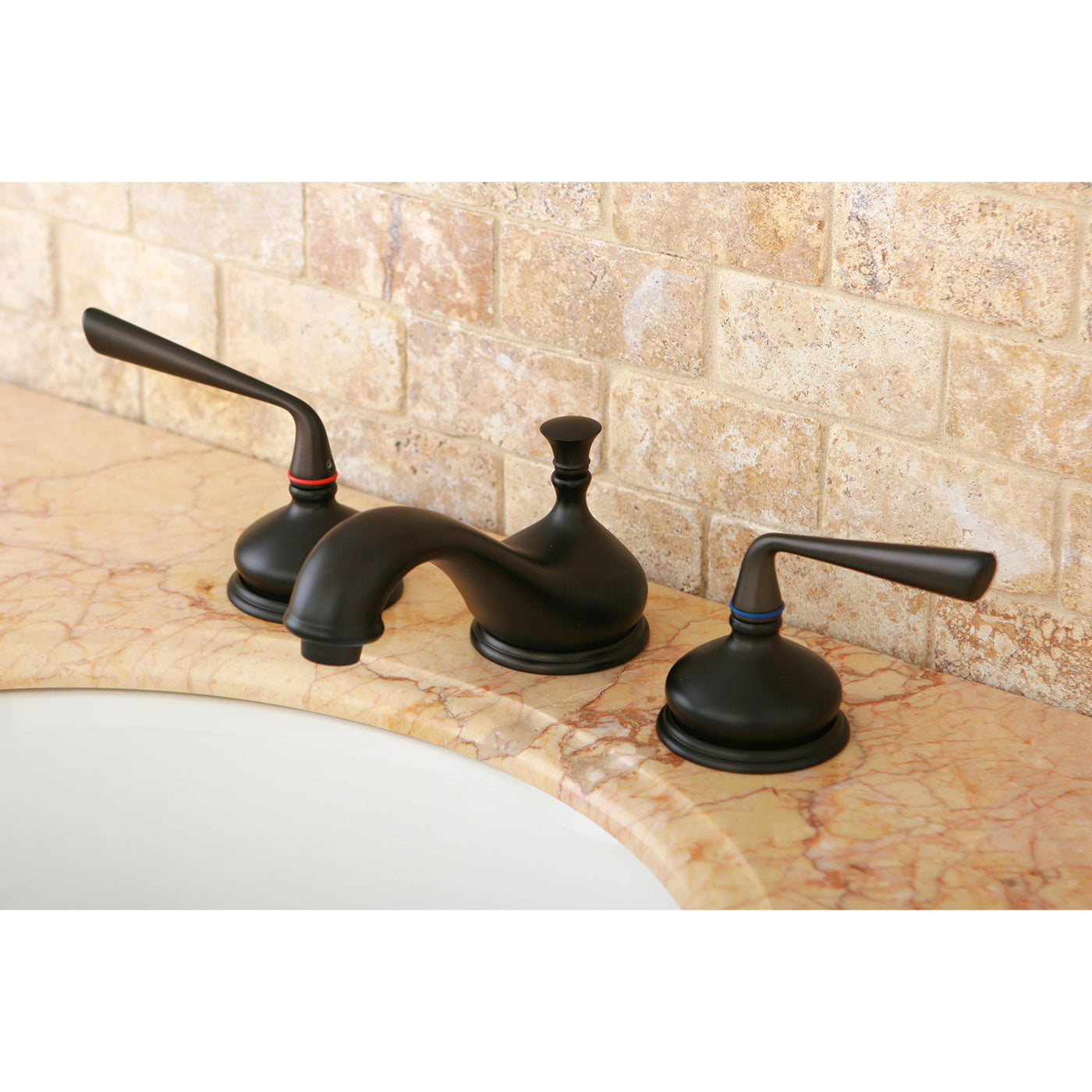 Elements of Design ES1165ZL Widespread Bathroom Faucet with Brass Pop-Up, Oil Rubbed Bronze