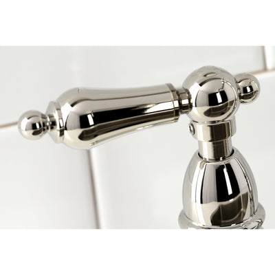 Elements of Design ES1276ALBS Bridge Kitchen Faucet with Brass Sprayer, Polished Nickel