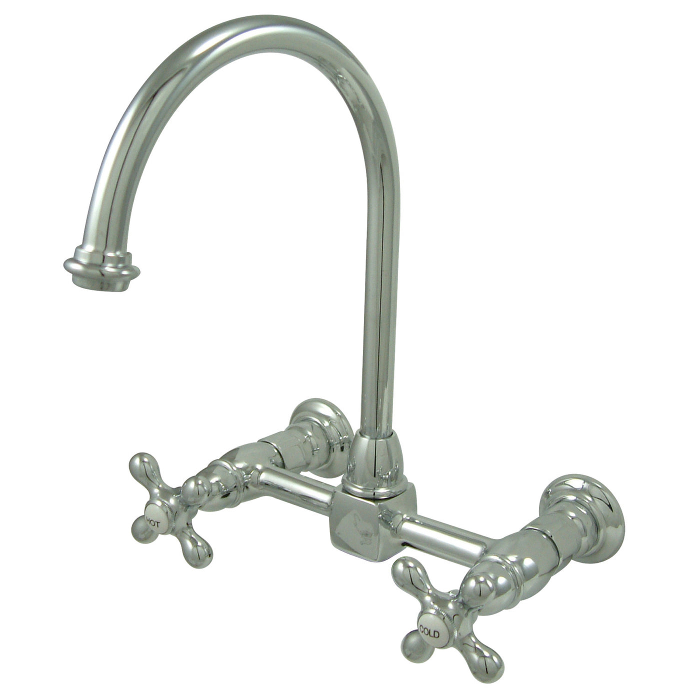 Elements of Design ES1291AX Wall Mount Bridge Kitchen Faucet, Polished Chrome