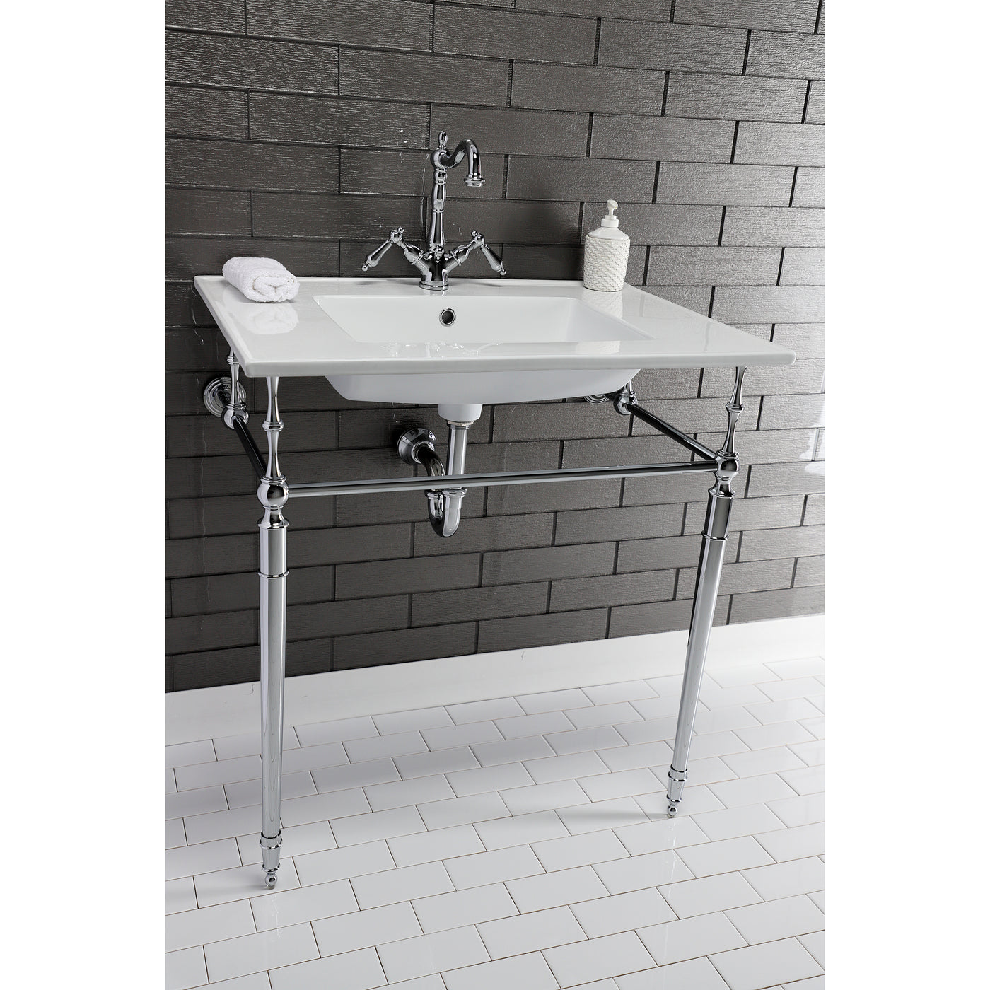 Elements of Design ES1431AL Two-Handle Bathroom Faucet with Brass Pop-Up, Polished Chrome