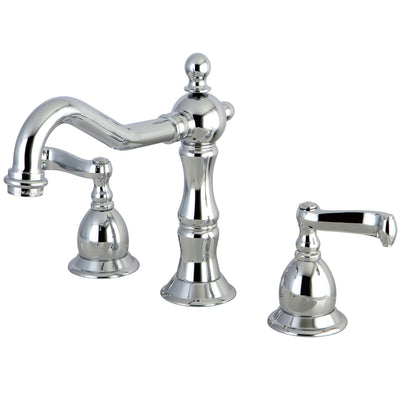 Elements of Design ES1971FL Widespread Bathroom Faucet with Brass Pop-Up, Polished Chrome
