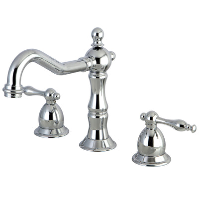 Elements of Design ES1971NL Widespread Bathroom Faucet with Brass Pop-Up, Polished Chrome