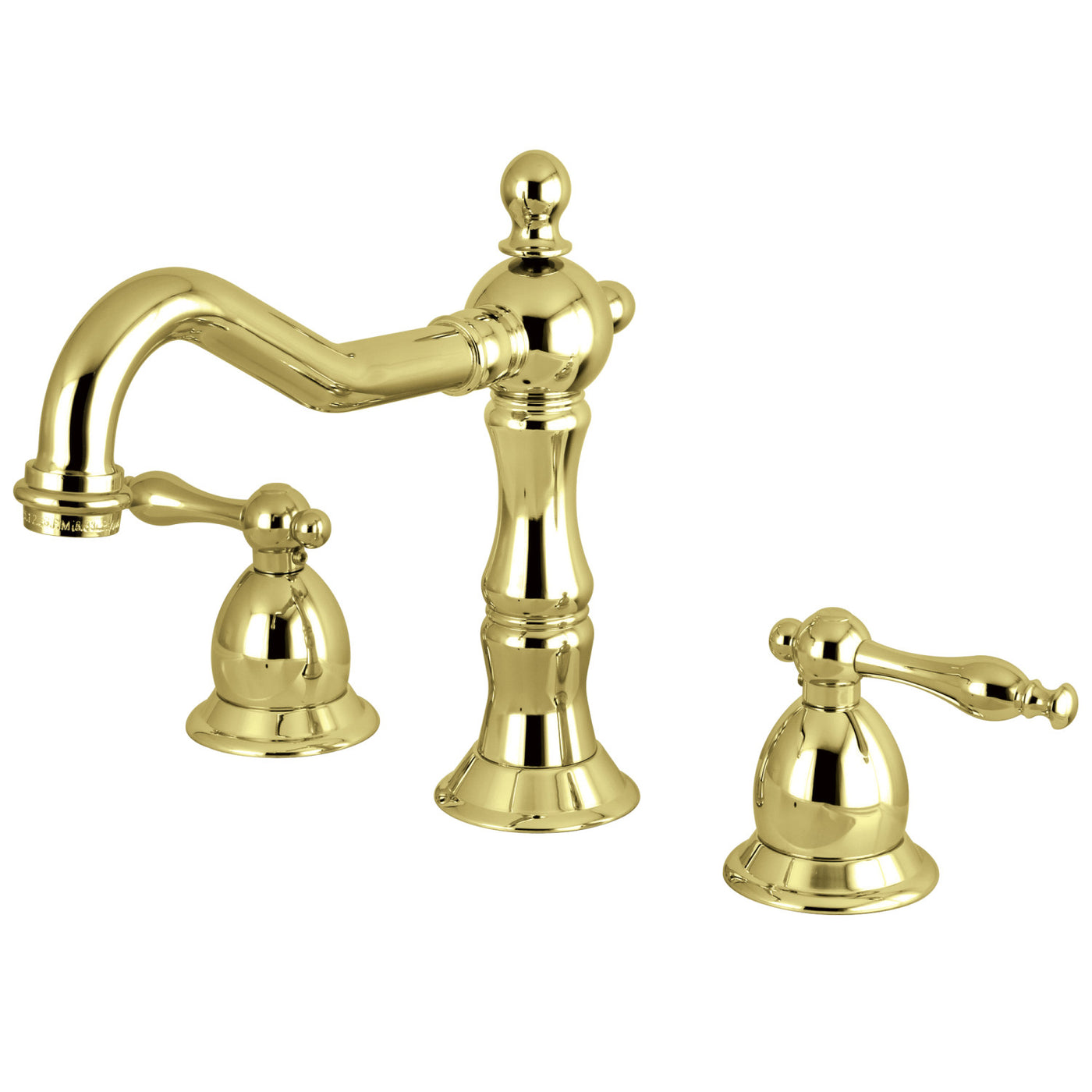 Elements of Design ES1972NL Widespread Bathroom Faucet with Brass Pop-Up, Polished Brass