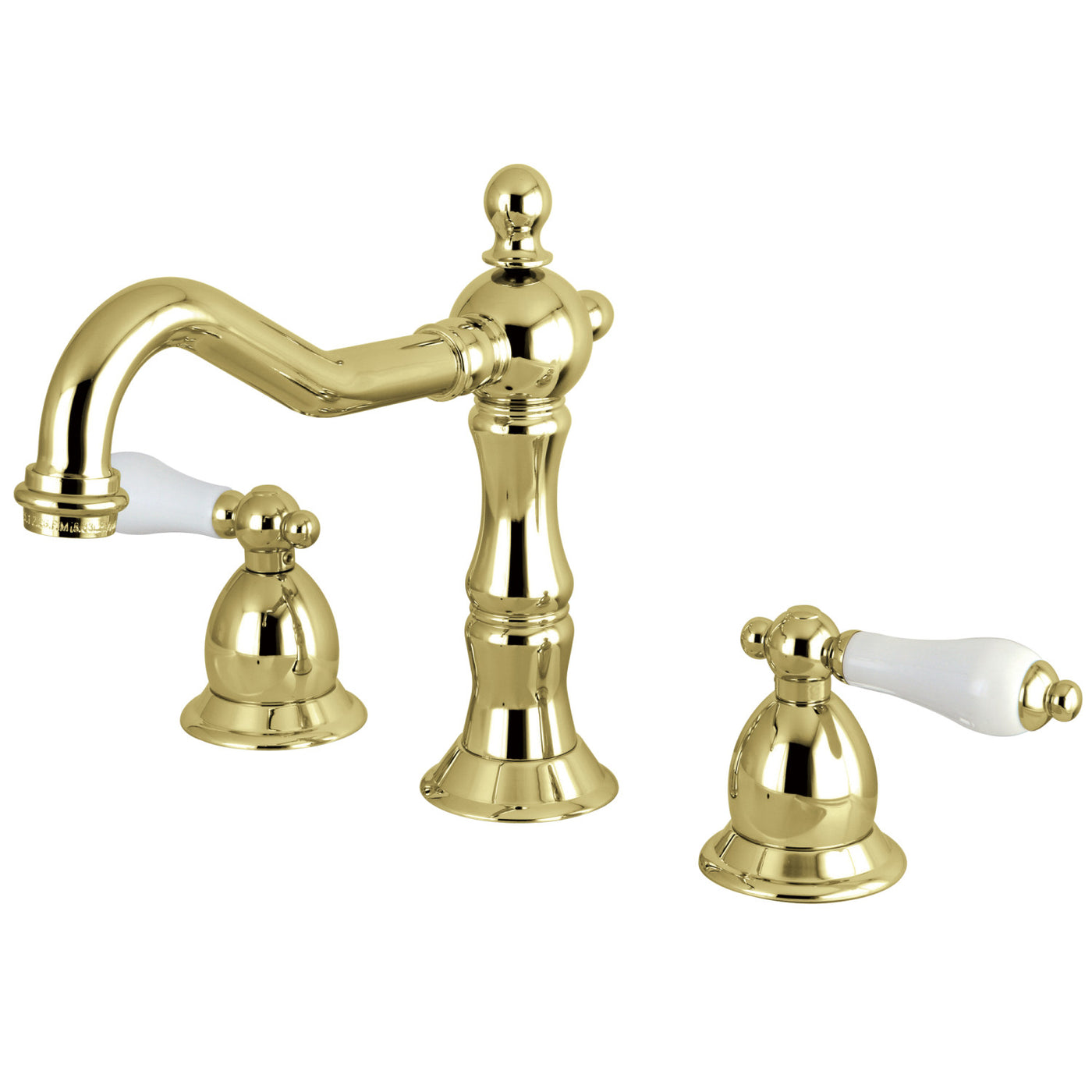 Elements of Design ES1972PL Widespread Bathroom Faucet with Brass Pop-Up, Polished Brass