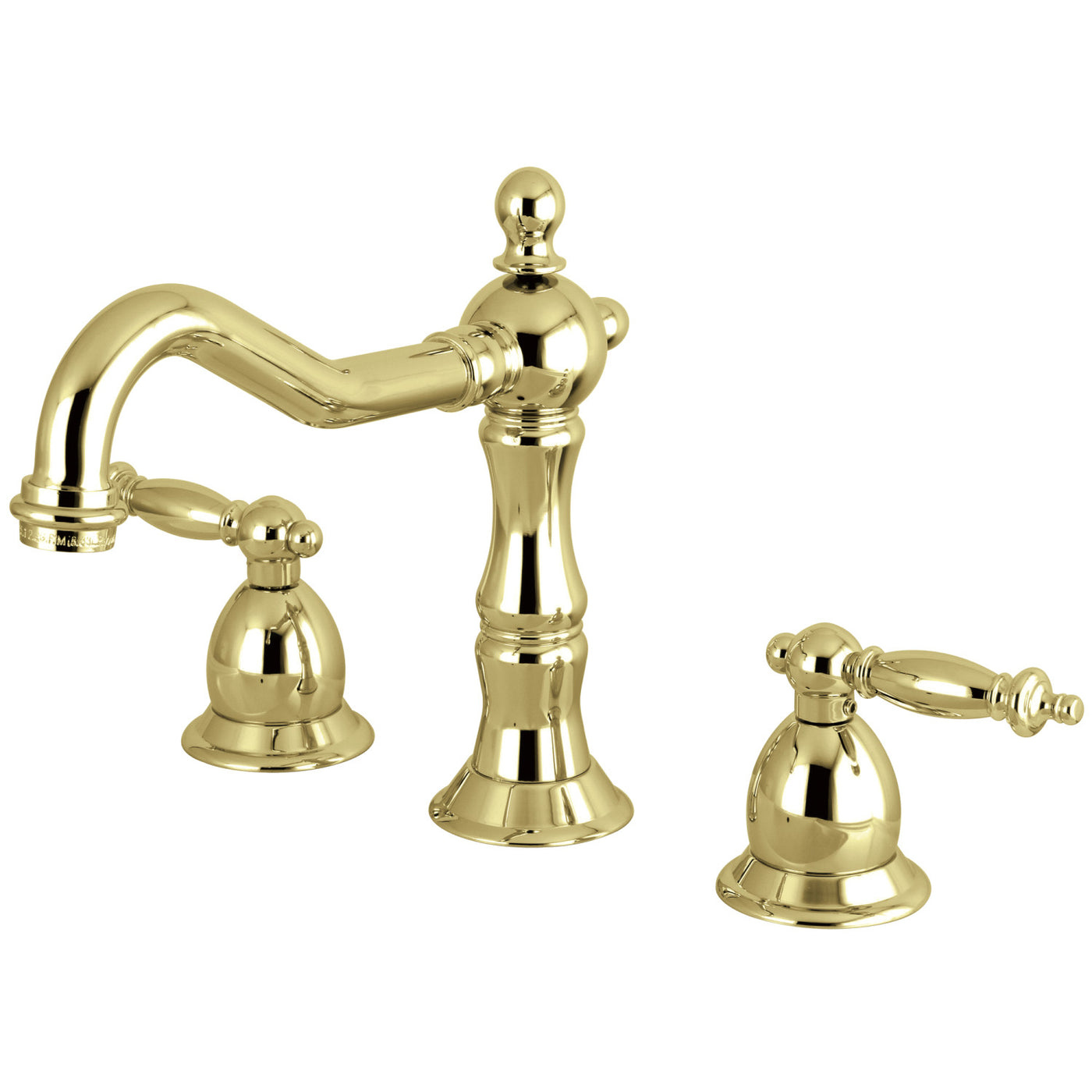 Elements of Design ES1972TL Widespread Bathroom Faucet with Brass Pop-Up, Polished Brass