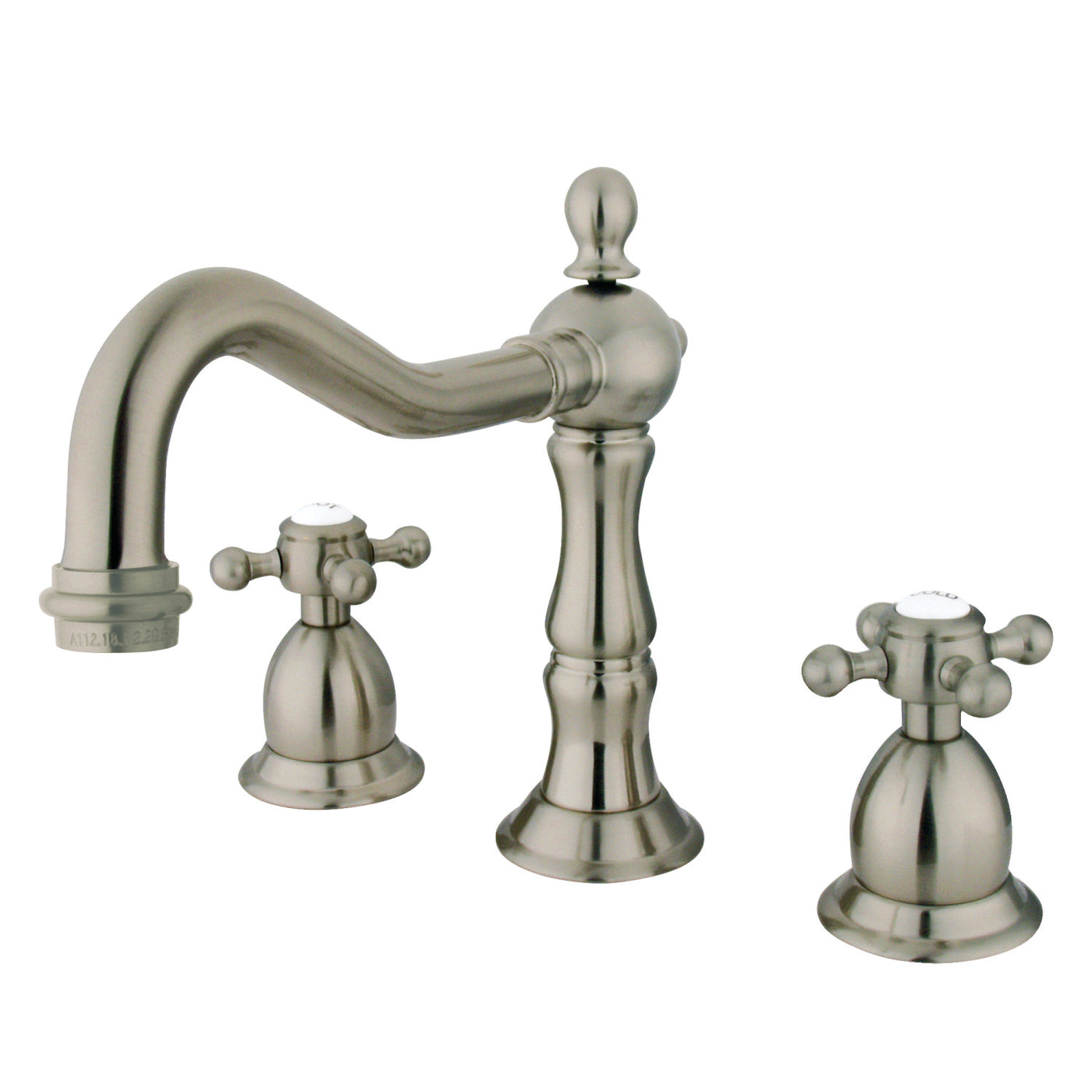 Elements of Design ES1978BX Widespread Bathroom Faucet with Brass Pop-Up, Brushed Nickel