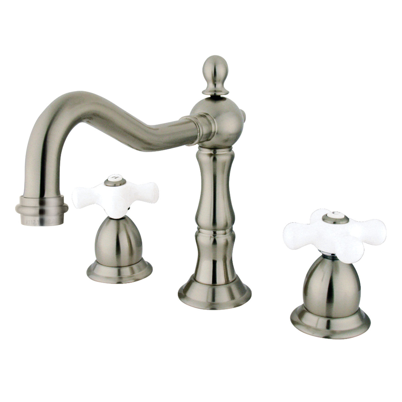 Elements of Design ES1978PX Widespread Bathroom Faucet with Brass Pop-Up, Brushed Nickel