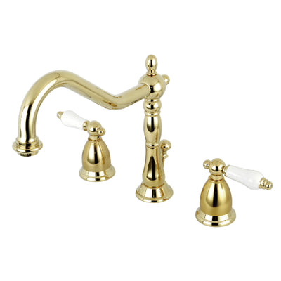 Elements of Design ES1992PL Widespread Bathroom Faucet with Brass Pop-Up, Polished Brass