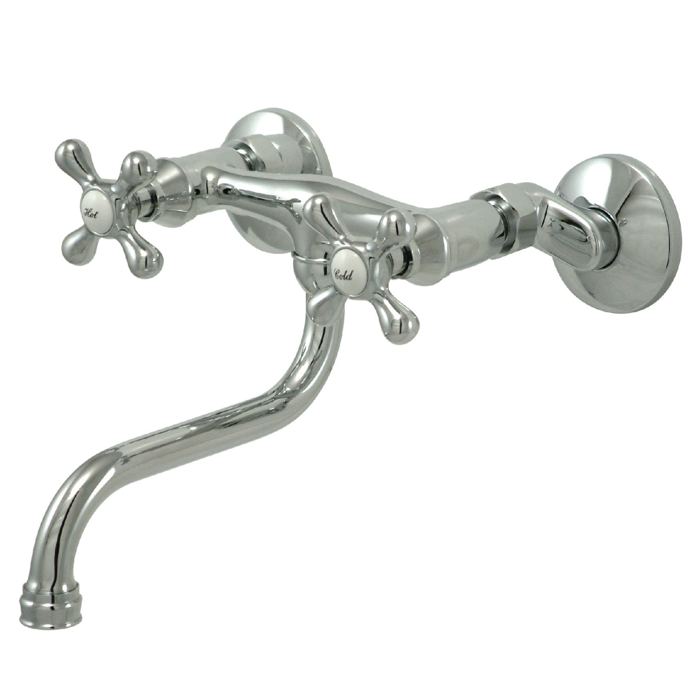 Elements of Design ES216C Adjustable Center Wall Mount Bathroom Faucet, Polished Chrome