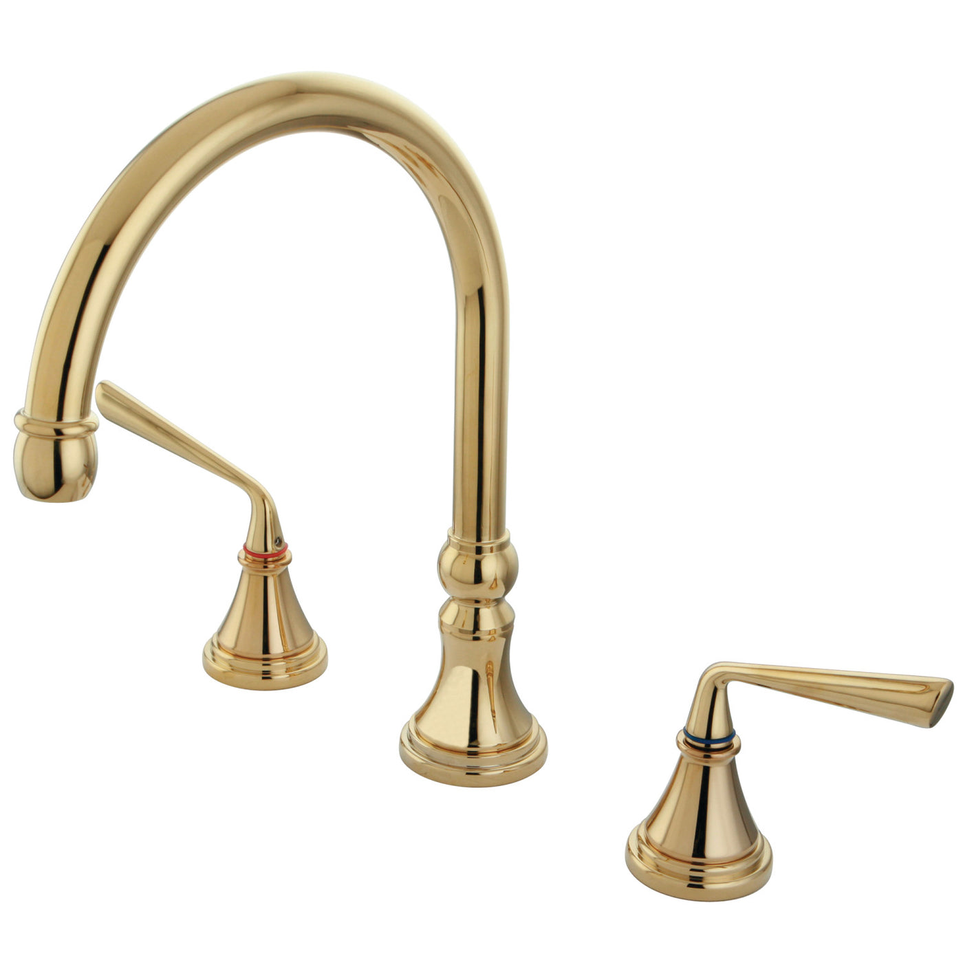 Elements of Design ES2342ZL Roman Tub Faucet, Polished Brass