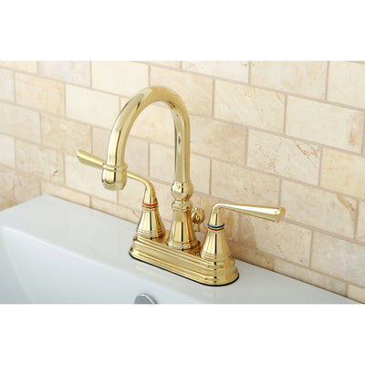 Elements of Design ES2612ZL 4-Inch Centerset Bathroom Faucet, Polished Brass